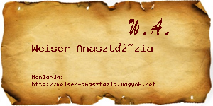 Weiser Anasztázia névjegykártya